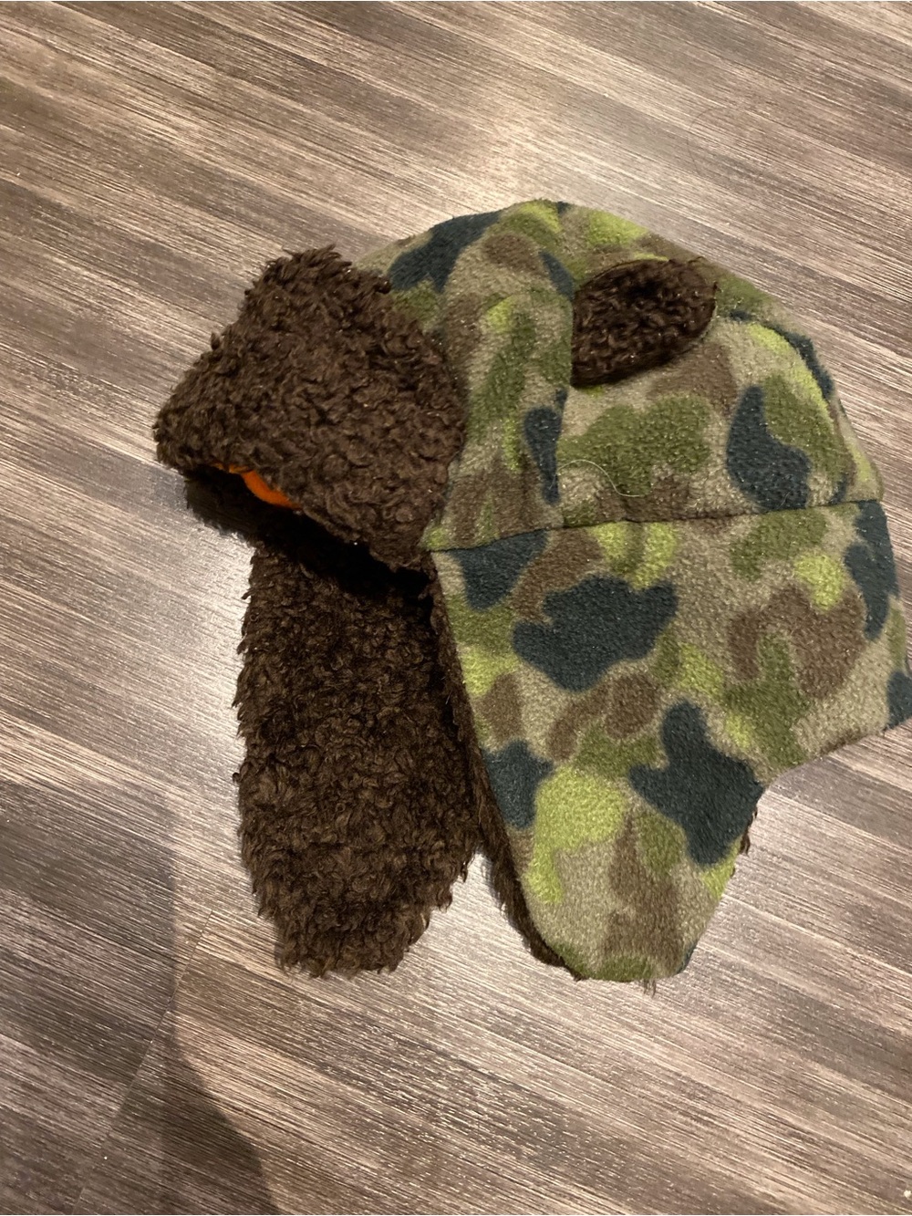 Kids Camouflage Fleece Trapper Hat